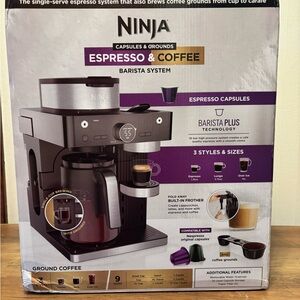 Ninja Espresso & Coffee System with Black and Purple Accents